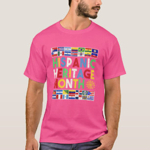 Lateinamerikanische Länder Flagge Hispanic Heritag T-Shirt