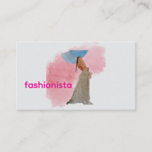 Lateinamerikanische Modeexpertin mit Hut Visitenkarte