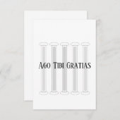 Lateinisch Dankeskarte (Vorne/Hinten)