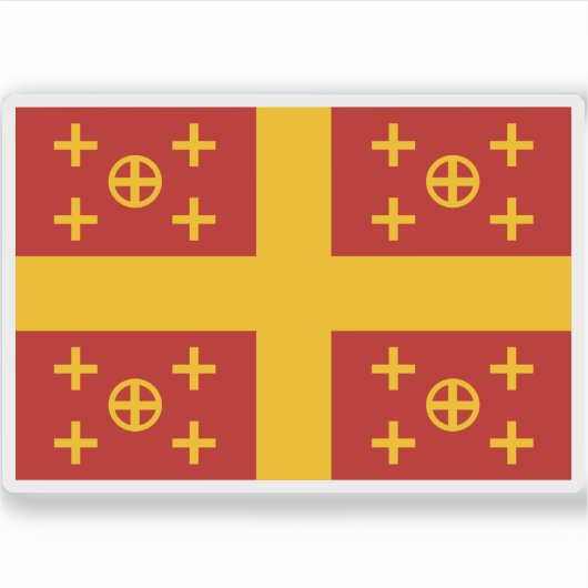 lateinische Flagge Aufkleber (Vorderseite)