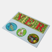 Lateinische Frühlings-Matte Fußmatte (Schrägansicht)