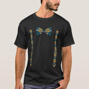 Lateinische Kultur Smoking Fliege mit Hosenträgern T-Shirt