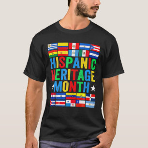 Lateinische Länder Flaggen lateinischer Monat des T-Shirt