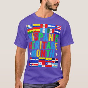 Lateinische Länder Flaggen lateinischer Monat des T-Shirt