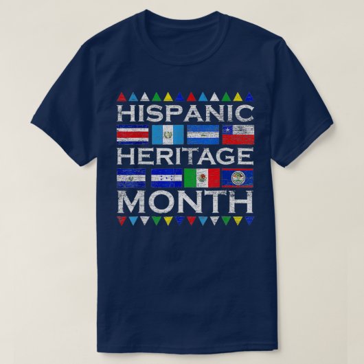 Lateinische Länder Flaggen Latino National Hispani T-Shirt (Design vorne)