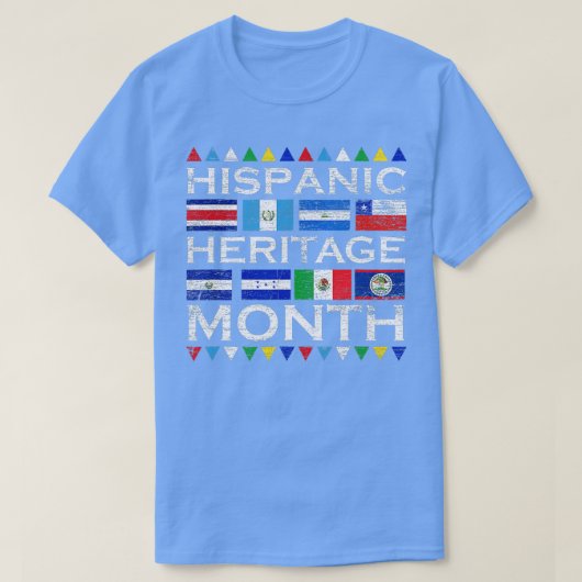 Lateinische Länder Flaggen Latino National Hispani T-Shirt (Design vorne)