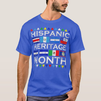 Lateinische Länder Flaggen Latino National Hispani T-Shirt