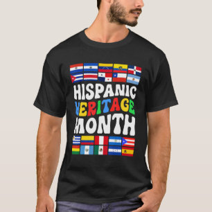 Lateinische Länder Flaggen-Retro-Hispanic Heritage T-Shirt