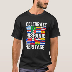 Lateinische Landesflaggen Feierlichkeiten zum hisp T-Shirt