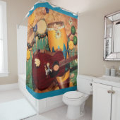 lateinische Musikinstrumente Duschvorhang (Beispiel)