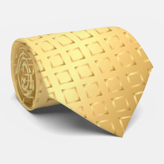 Lateinische Quadrate - Gold Krawatte (Gerollt)