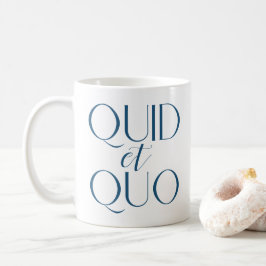 Lateinische Quid- und Quo-klassische Bildung Kaffeetasse