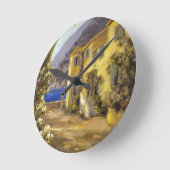 Lateinische Ruhe I Runde Wanduhr (Winkel)