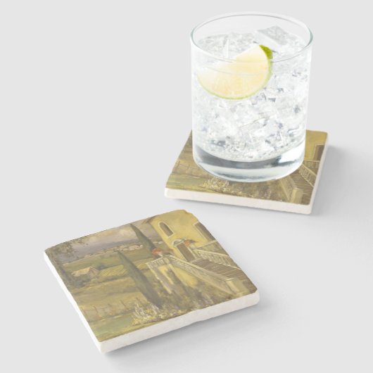 Lateinische Ruhe II Steinuntersetzer (Seitenansicht)