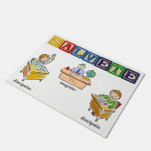 Lateinische SchulFußmatte Fußmatte (Schrägansicht)