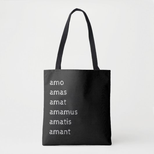 Lateinische Tasche, Amo amas amat  Tasche (Vorderseite)