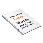 lateinische Wörter Notizblock (Rechte Seite)