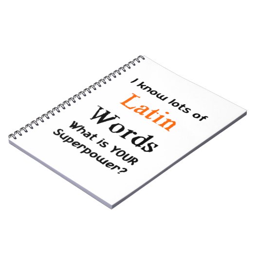 lateinische Wörter Notizblock (Linke Seite)