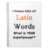 lateinische Wörter Notizblock (Vorderseite)