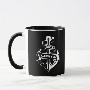 Lateinischer Ausdruck Festina lente Tasse