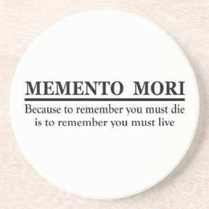 Lateinischer Ausdruck - Memento Mori Getränkeuntersetzer