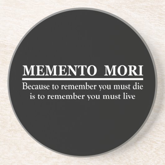 Lateinischer Ausdruck - Memento Mori Getränkeuntersetzer (Vorne)