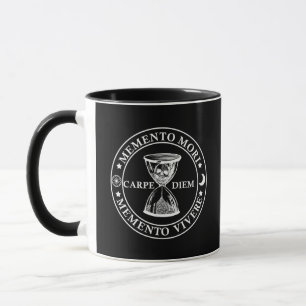 Lateinischer Ausdruck - Memento Mori Memento Viver Tasse