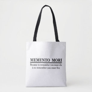 Lateinischer Ausdruck - Memento Mori Tasche