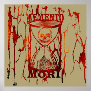 Lateinischer Ausdruck - Nutze den Tag - Memento Mo Poster