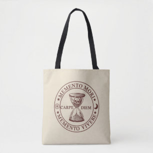 Lateinischer Ausdruck - Nutze den Tag - Memento Mo Tasche