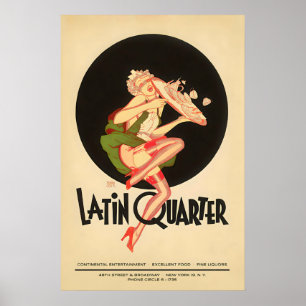 Lateinischer Viertel Jazzplakat - Times Square - N Poster