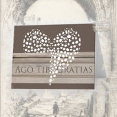 Lateinisches Herz Dankeskarte