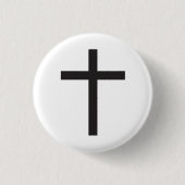 Lateinisches Kreuz-religiöses Symbol Button (Vorderseite)