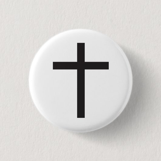 Lateinisches Kreuz-religiöses Symbol Button (Vorderseite)