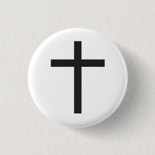 Lateinisches Kreuz-religiöses Symbol Button