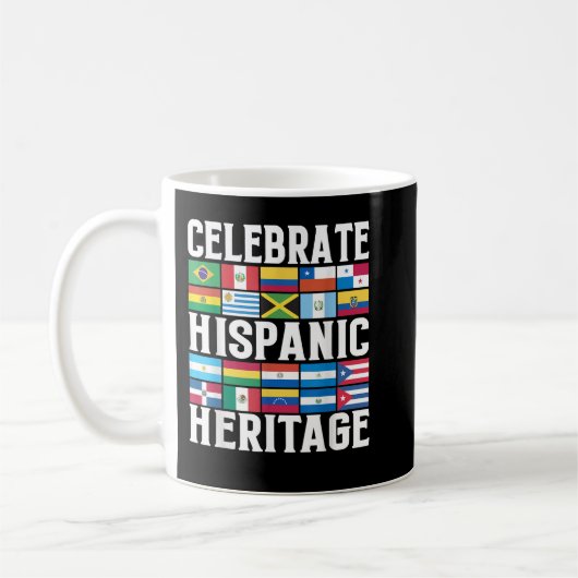 Lateinisches Kulturerbe Monat Latino Flag alle Län Kaffeetasse (Links)