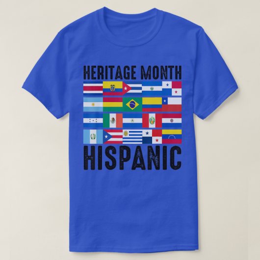 Lateinisches Kulturerbe Monat Latino Flag alle Län T-Shirt (Design vorne)