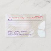 LATEINISCHES TANZ-TRAINING - Visitenkarte (Rückseite)