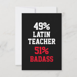 Lateinlehrer Badass Karte