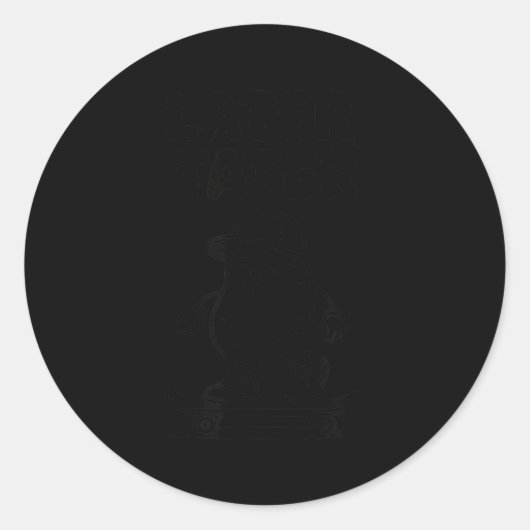 Later Tater Runder Aufkleber (Vorderseite)