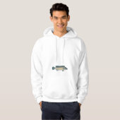 Lateral gestreifter Hechtbuntbarsch Hoodie (Vorne ganz)