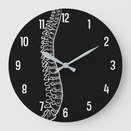 Lateral Spine Chiropractor Acrylic Wall Clock Große Wanduhr (Vorderseite)