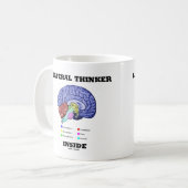 Lateraler Denker Inside Brain Geek Spaß Kaffeetasse (Vorderseite Links)