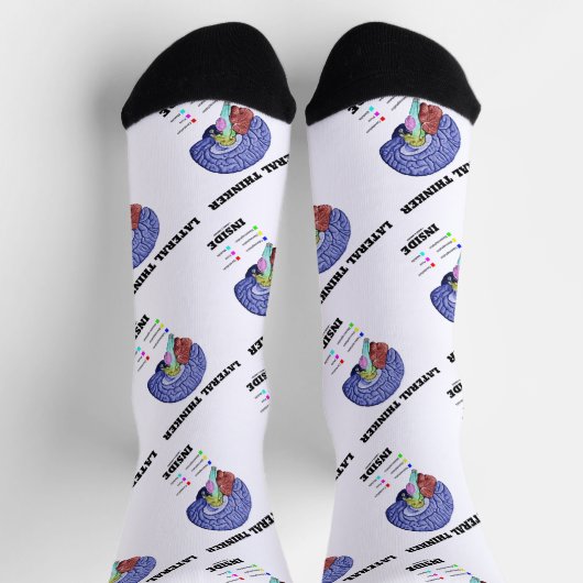 Lateraler Denker Inside Brain Geek Spaß Socken (Oben)