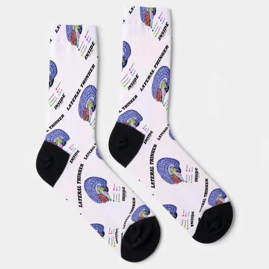 Lateraler Denker Inside Brain Geek Spaß Socken (Rechts)