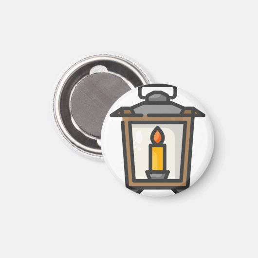 Laterne Magnet (Vorderseite/Rückseite)