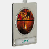 Laterne nachts Banner-Ornament silber (Rechts)