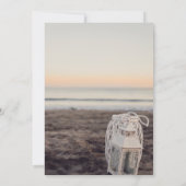 Laterne, String Lights, Blume, Strand Save the Dat Date (Rückseite)