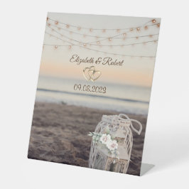 Laterne, String Lights, Blume, Strand Sockelschild