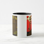 Laterne und Baum aus rotem gestrichenem Papier, Ky Tasse (Zentrum)